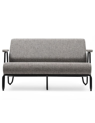 Banquette Clip en tissu gris, vue de face – Clip