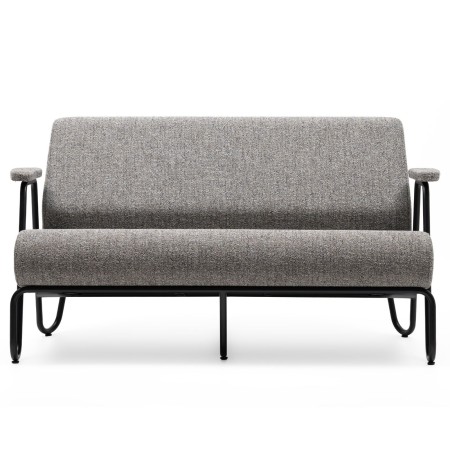 Banquette Clip en tissu gris, vue de face – Clip