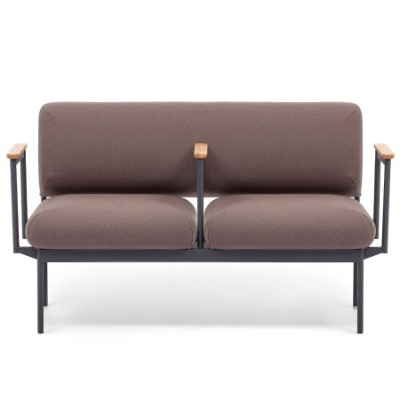 Canapé modulaire avec accoudoirs bois - Fora Care