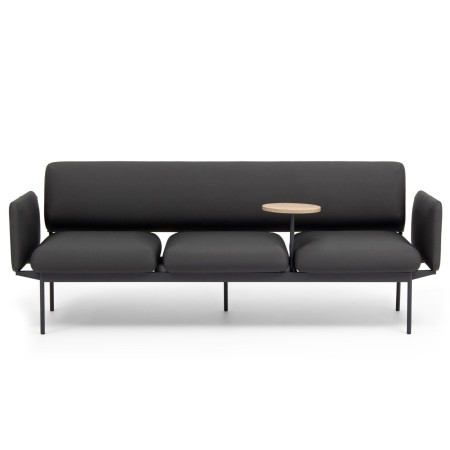 Banquette Fora Care noire avec tablette intégrée, design fonctionnel – Fora Care