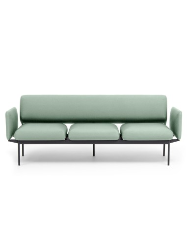 Banquette Fora Care verte trois places, idéale pour espaces d’attente – Fora Care