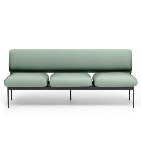 Banquette Fora Care trois places en tissu vert, design moderne – Fora Care