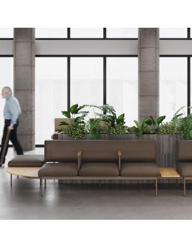 Banquette Fora Care dans un espace ouvert de travail collaboratif – Fora Care