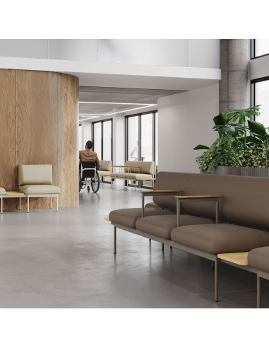 Banquette Fora Care en tissu noir, ambiance épurée – Fora Care