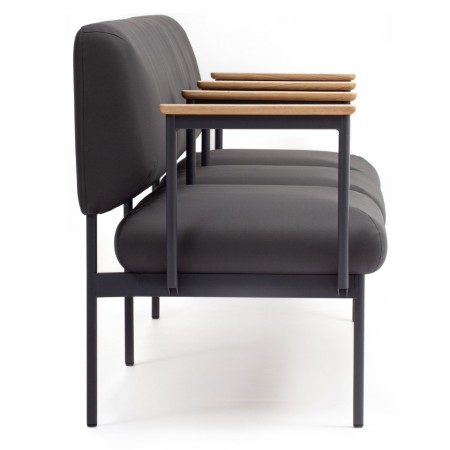Banquette Fora Care noire, assise deux places – Fora Care