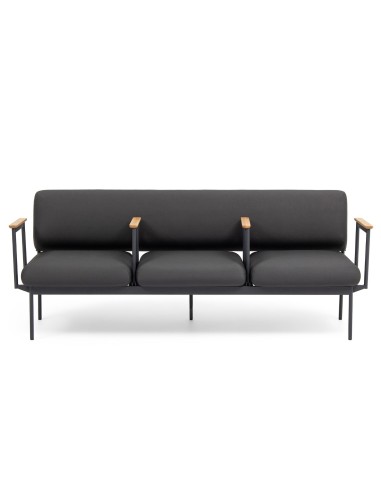 Banquette Fora Care noire, vue arrière avec dossier rembourré – Fora Care