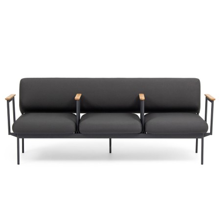 Banquette Fora Care noire, vue arrière avec dossier rembourré – Fora Care