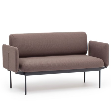 Canapé deux places Fora Care en tissu brun avec accoudoirs – Fora Care
