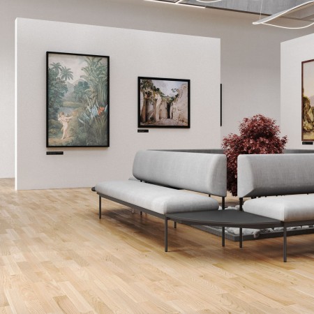 Canapé Fora Care deux places sans accoudoirs, tissu brun – Fora Care 2