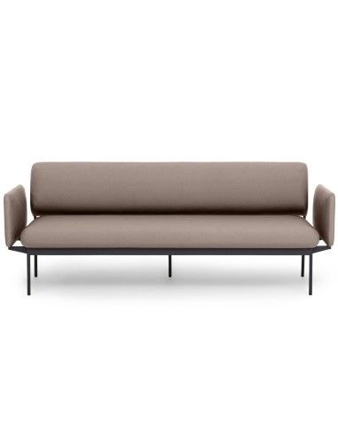 Canapé Fora Care trois places avec accoudoirs, revêtement brun – Fora Care