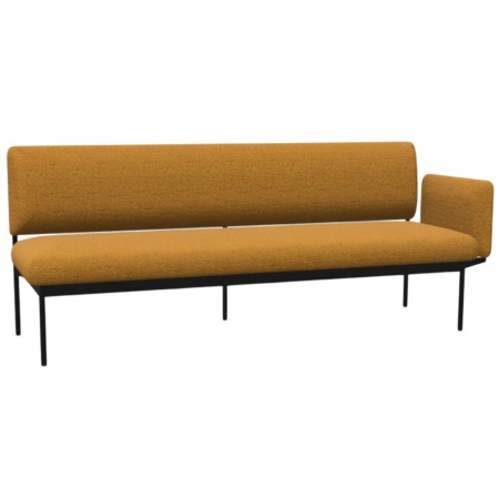 Canapé Fora Care long avec module d’angle droit, revêtement jaune – Fora Care