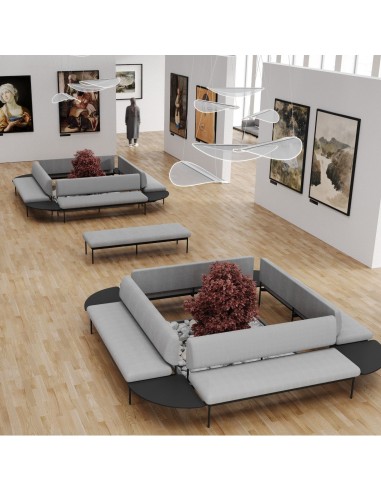 Salle d’attente design équipée de canapés modulaires Fora Care – Fora Care