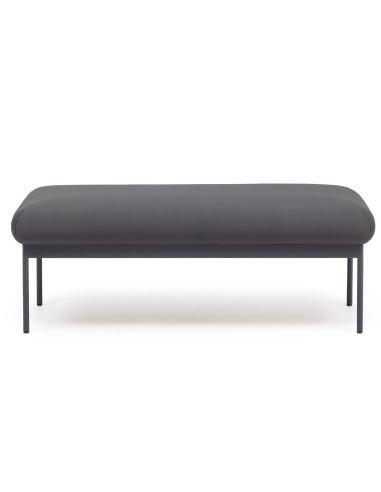 Banquette tapissée en tissu gris anthracite – Fora Care