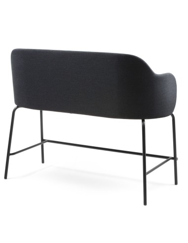 Banc noir vu de dos, dossier légèrement arrondi – Flos