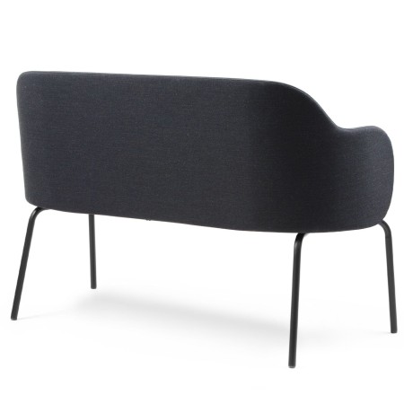 Vue arrière du banc noir avec piètement fin et élégant – Flos