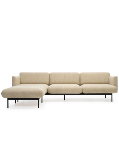 Canapé Fora beige clair en configuration linéaire - Fora
