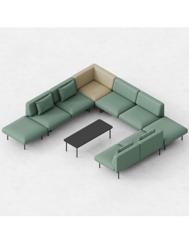 Grande composition rectangulaire modulable Fora verte - Fora