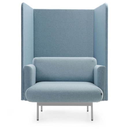 Vue avant fauteuil acoustique Fora bleu - Fora