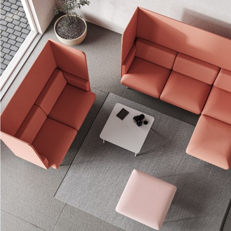 Fauteuil acoustique double en tissu bleu clair - Fora 2