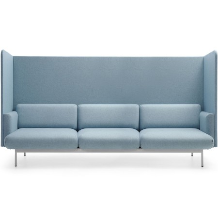 Canapé acoustique triple en tissu bleu clair - Fora