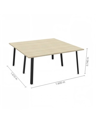 Dimensions bureau partagé pour 2 postes de travail