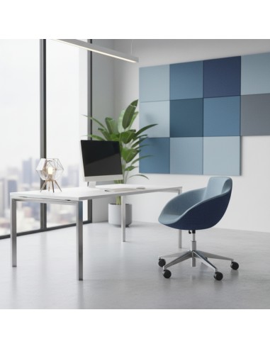  Chaise de travail tissu Tula avec bureau