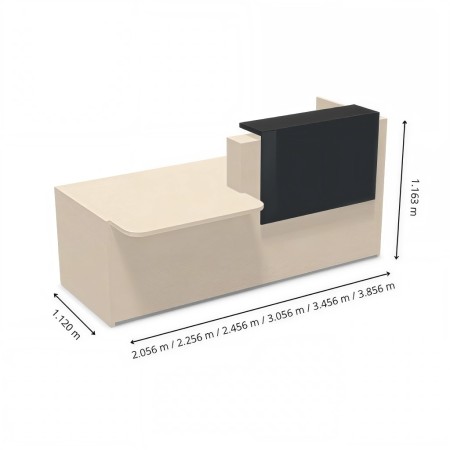 Longueurs pour meuble de réception disponible