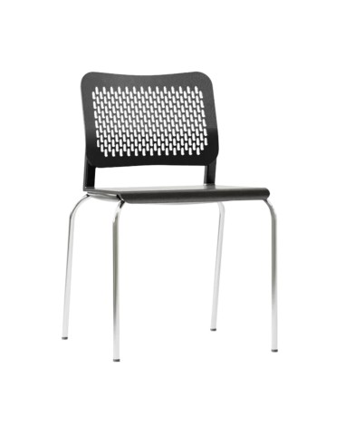 Chaise en plastique avec pied métallique pour formation - WAIT