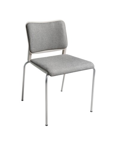 Chaise pour formation avec dossier et assise en tissu - WAIT