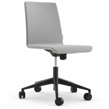 	Chaise pivotante ergonomique gris clair pour espace de travail – Moon