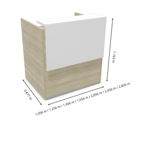 Dimensions possibles pour le meuble de réception TRA14
