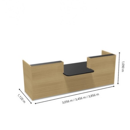 Dimensions meuble de réception avec plusieurs longueurs