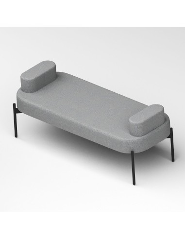 Vue inclinée d’un fauteuil compact moderne gris - Leaf Pod