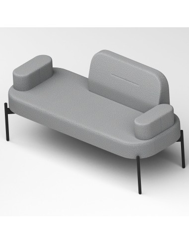 Fauteuil en tissu gris clair, style minimaliste - Leaf Pod