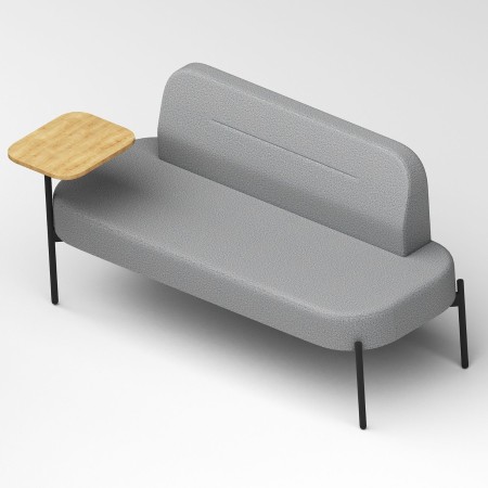 Vue latérale d’un fauteuil compact avec coussin - Leaf Pod