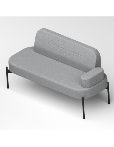 Assise épaisse gris clair sur structure noire fine - Leaf Pod