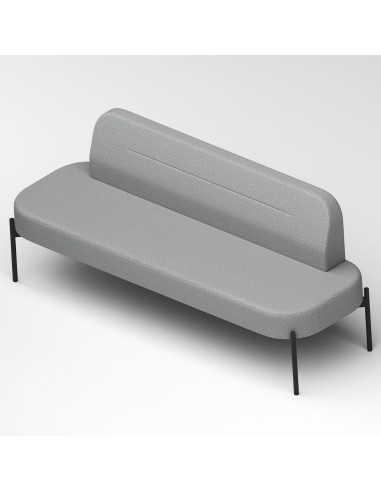 Vue en diagonale d’un fauteuil moderne gris - Leaf Pod