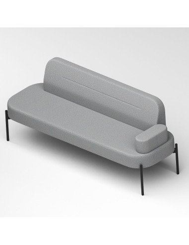 Fauteuil design gris clair avec dossier bas - Leaf Pod