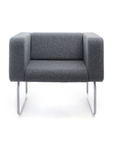 Vue avant fauteuil gris anthracite moderne - Legvan