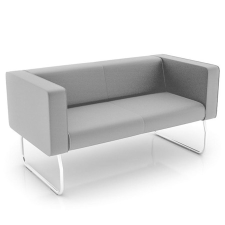 Canapé deux places gris clair design minimaliste - Legvan