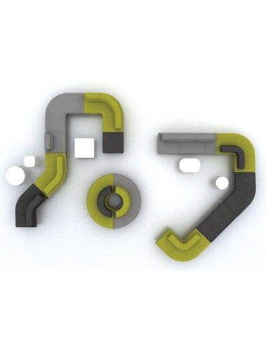 Configurations ouvertes et circulaires de Legvan verts - Legvan