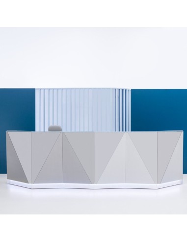 Meuble de réception gris avec led intégrée