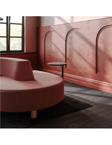 Grand canapé arrondi Nubi en tissu rouge foncé - Nubi