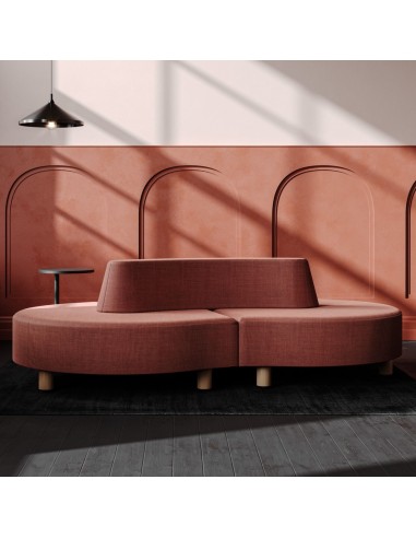 Canapé Nubi en tissu rose dans un intérieur moderne - Nubi