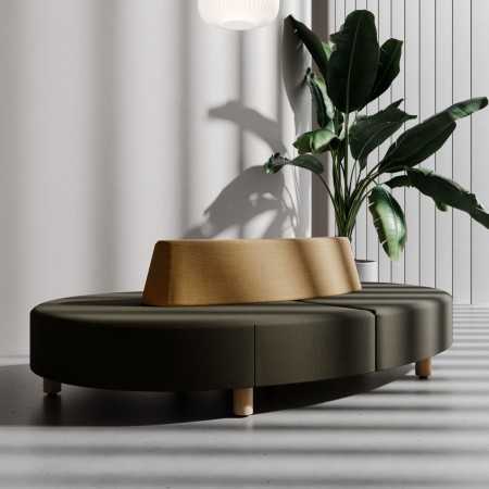 Canapé Nubi marron foncé en velours avec accoudoirs fins - Nubi