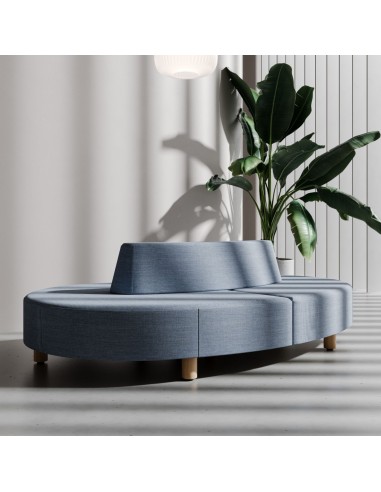 Canapé Nubi bleu foncé avec coussins assortis - Nubi