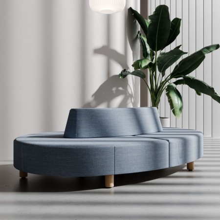 Canapé Nubi bleu foncé avec coussins assortis - Nubi