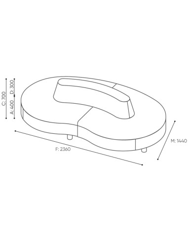 Zoom sur le piétement bois du canapé Nubi - Nubi