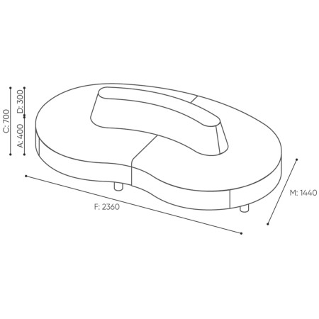 Zoom sur le piétement bois du canapé Nubi - Nubi