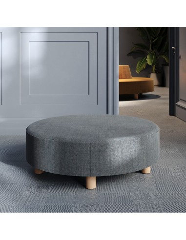 Canapé Nubi rond bas gris clair, ambiance intérieure - Nubi